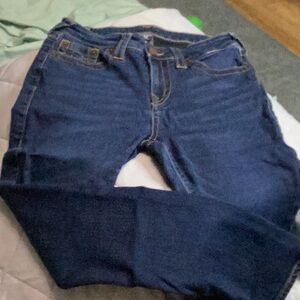 TRUE RELIGION Jennie Curvy Midrise Women's Skinny Jeans - Dark Blue